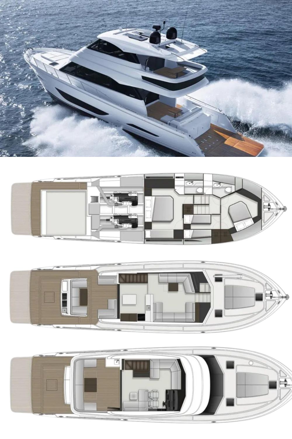 2024 Maritimo M60 (a 60 Ft. Yacht Floor Plan and Design)