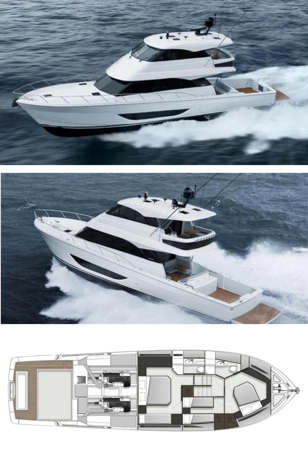 2024 Maritimo M600 (a 60 Ft. Yacht Floor Plan and Design)