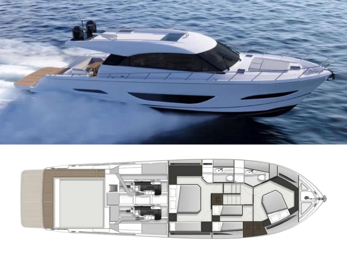 2024 Maritimo S60 (a 60 Ft. Yacht Floor Plan and Design) - BoatBiscuit