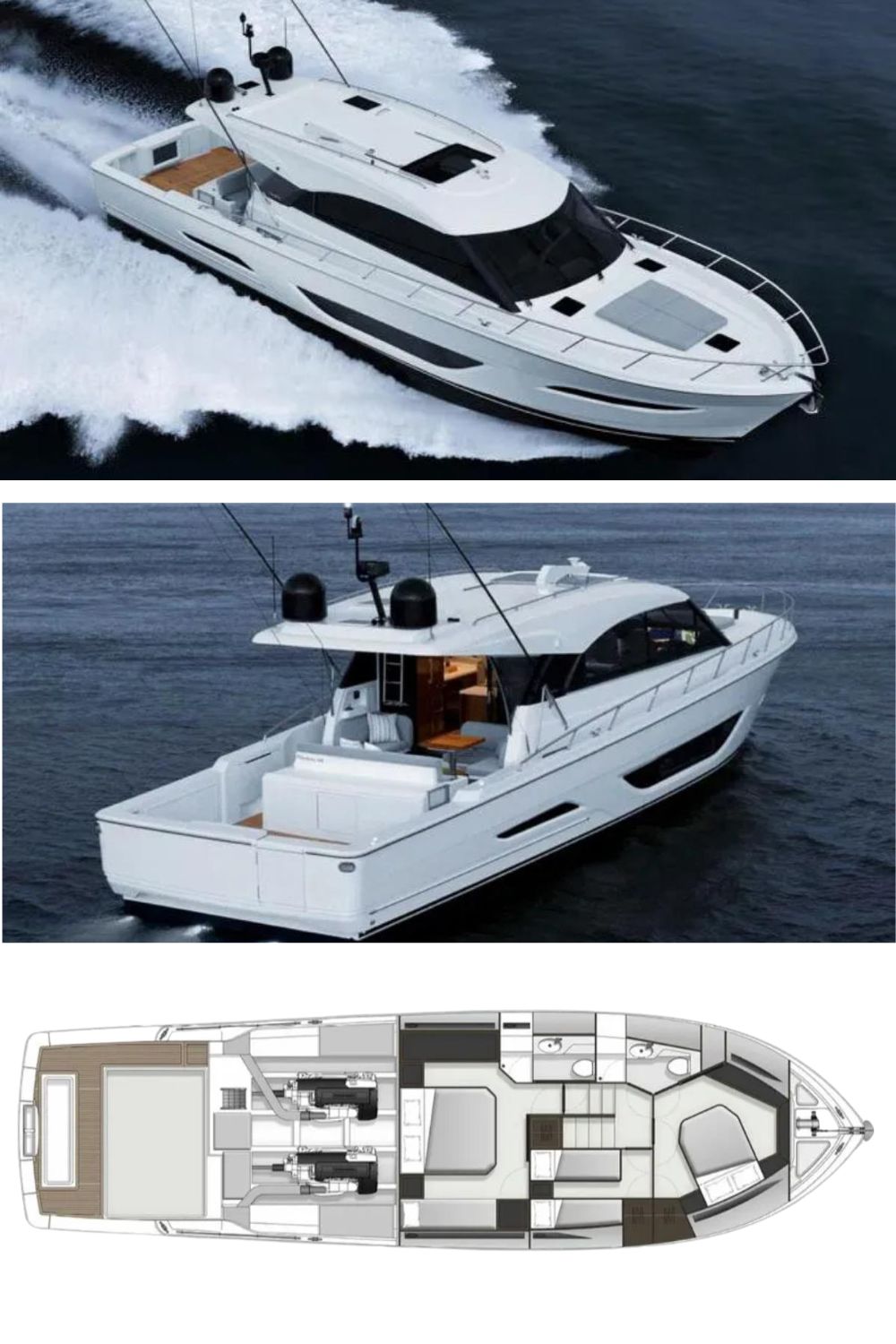 2024 Maritimo S600 (a 60 Ft. Yacht Floor Plan and Design)