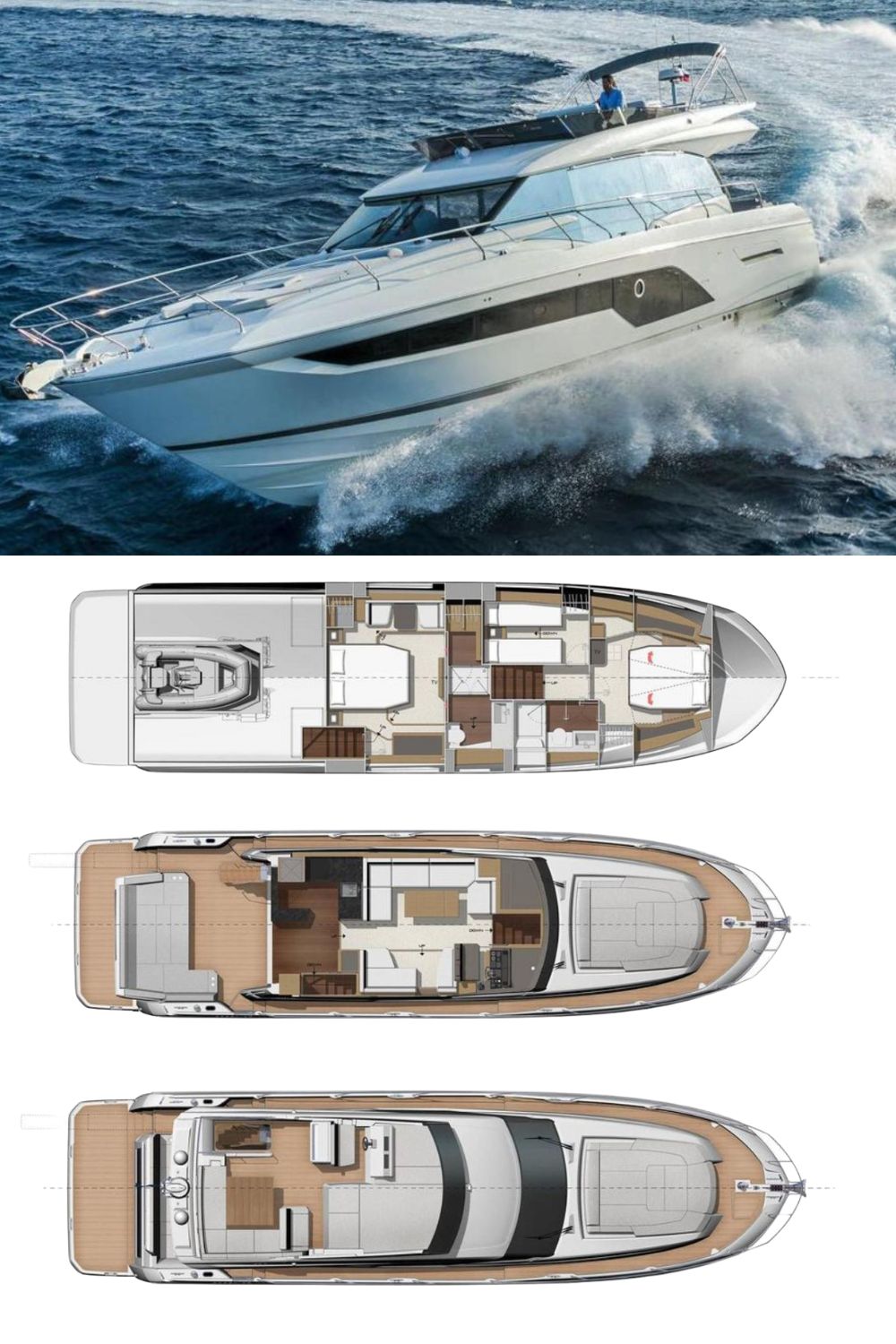 2024 Prestige 590 (a 61 Ft. Yacht Floor Plan and Design)