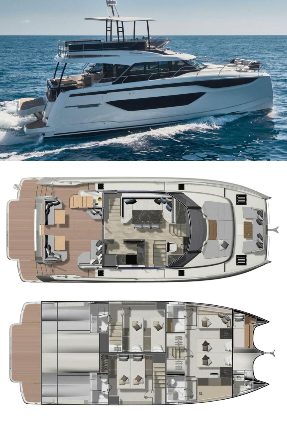 2024 Prestige M48 (a 48 Ft. Yacht Floor Plan and Design)