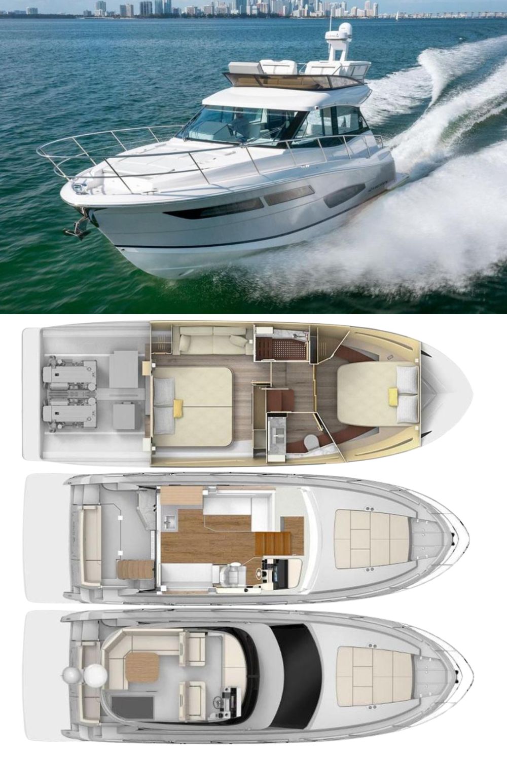 2024 Regal 38 Fly (a 38 Ft. Yacht Floor Plan and Design)