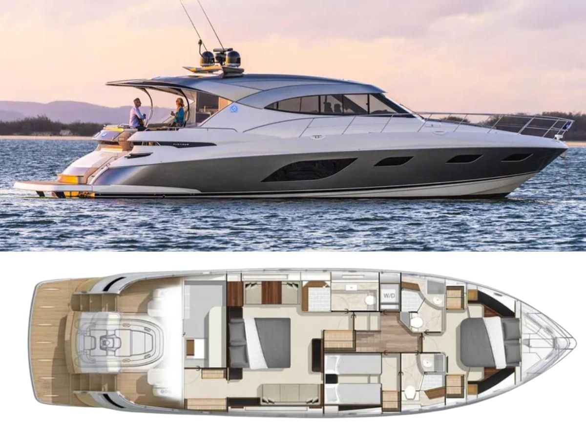 2024 Riviera 6000 Sport Yacht (a 60 Ft. Yacht Floor Plan and Design ...