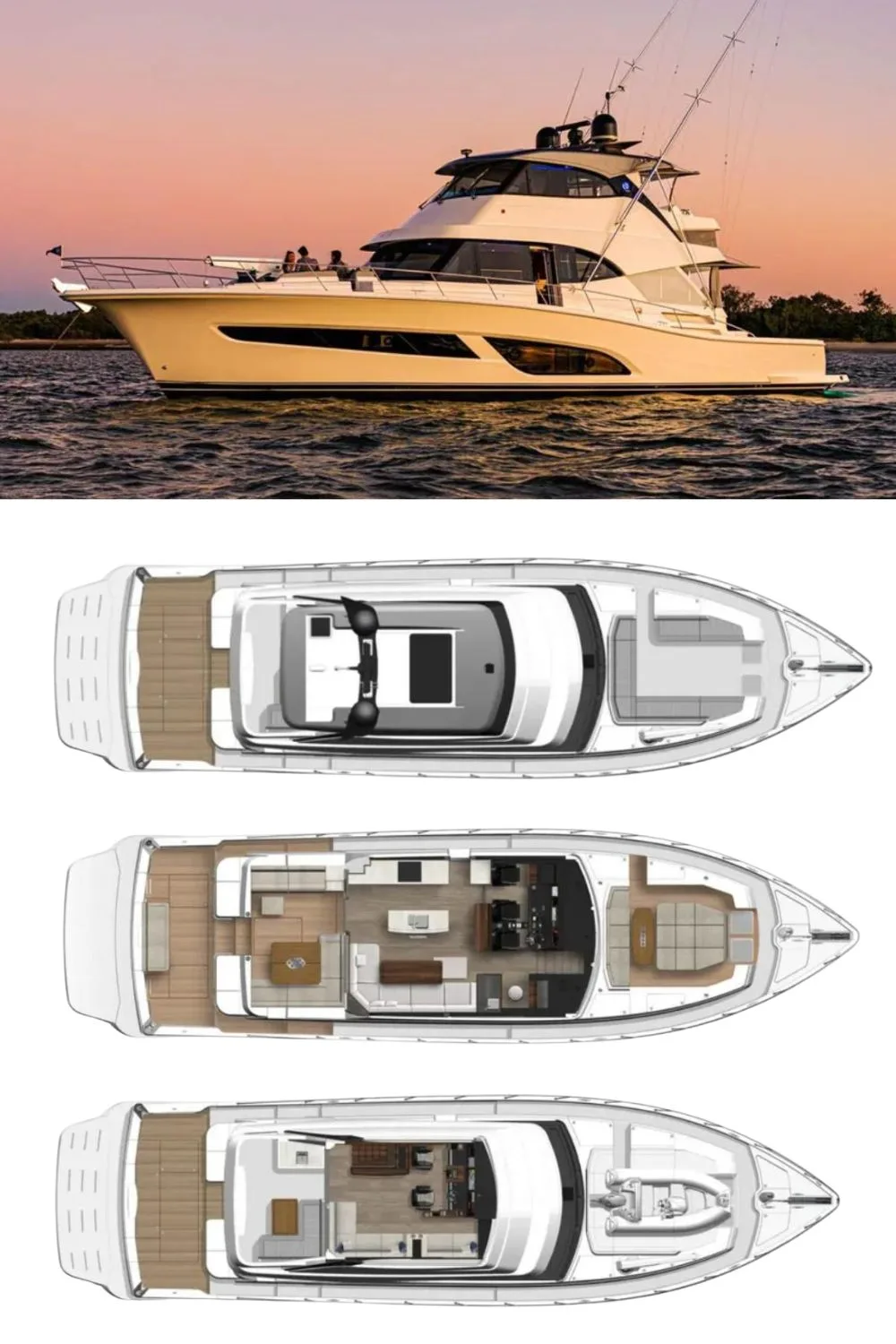 2024 Riviera 64 Sports Motor Yacht (a 64 Ft. Yacht Floor Plan and Design)