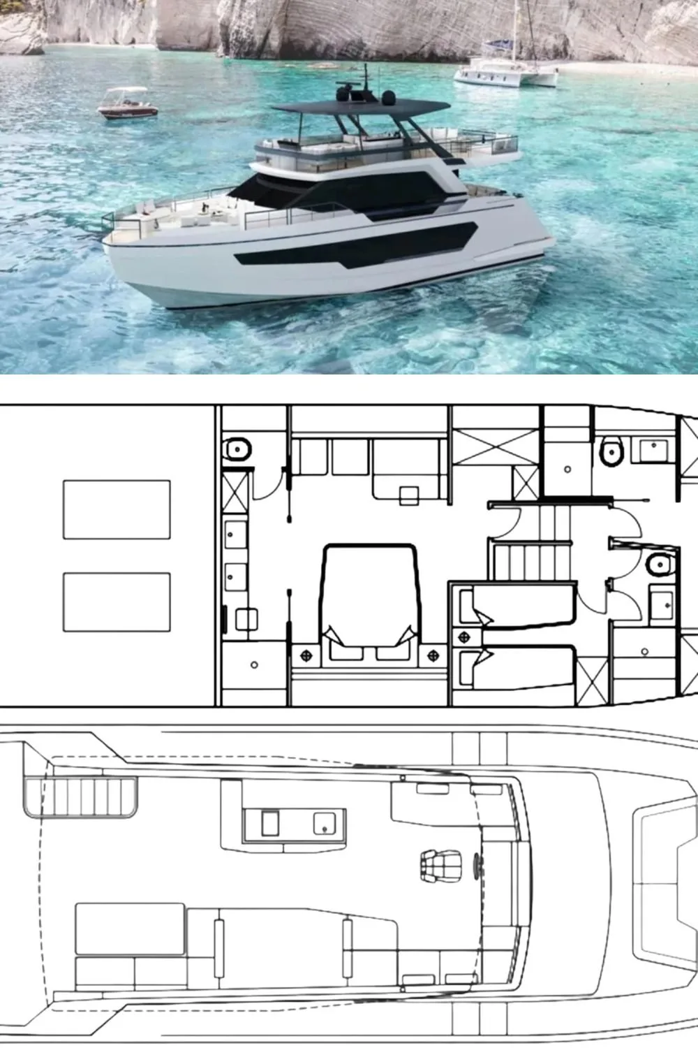 2025 Ladenstein LA Ocean 60 (a 60 Ft. Yacht Floor Plan and Design)