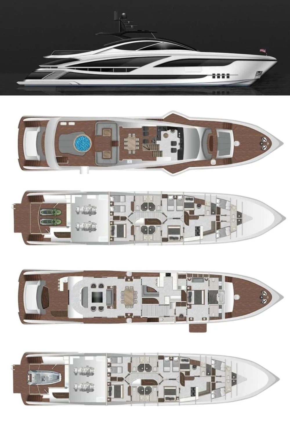 2025 Lazzara LMY 125 (a 125 Ft. Yacht Floor Plan and Design)