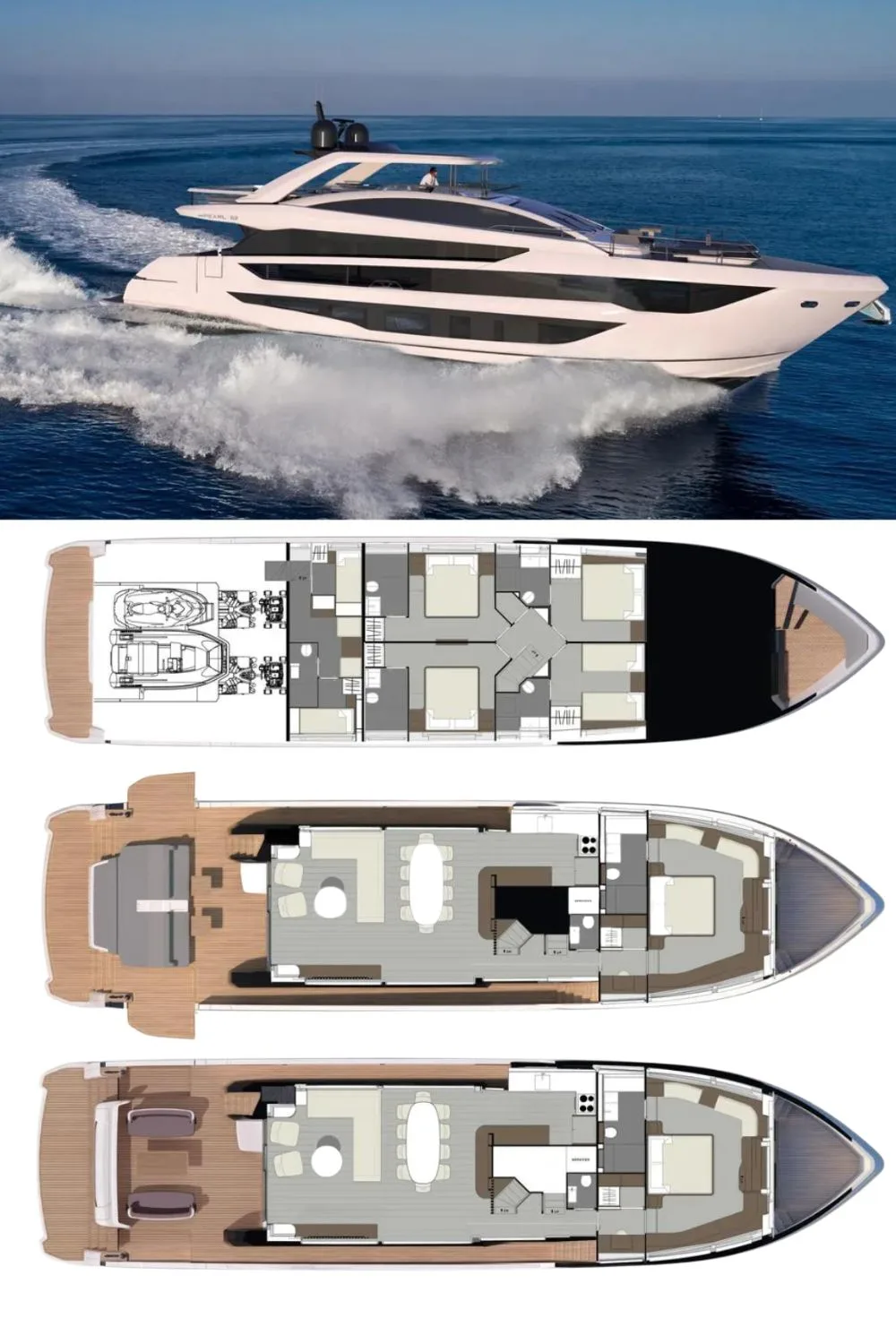 2025 Pearl 82 (82 Ft. Yacht Floor Plan and Design)