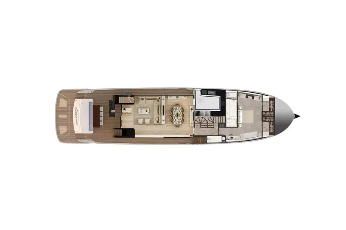 Lazzara UHV 100 (a 100 Ft. Yacht Floor Plan and Design) - BoatBiscuit