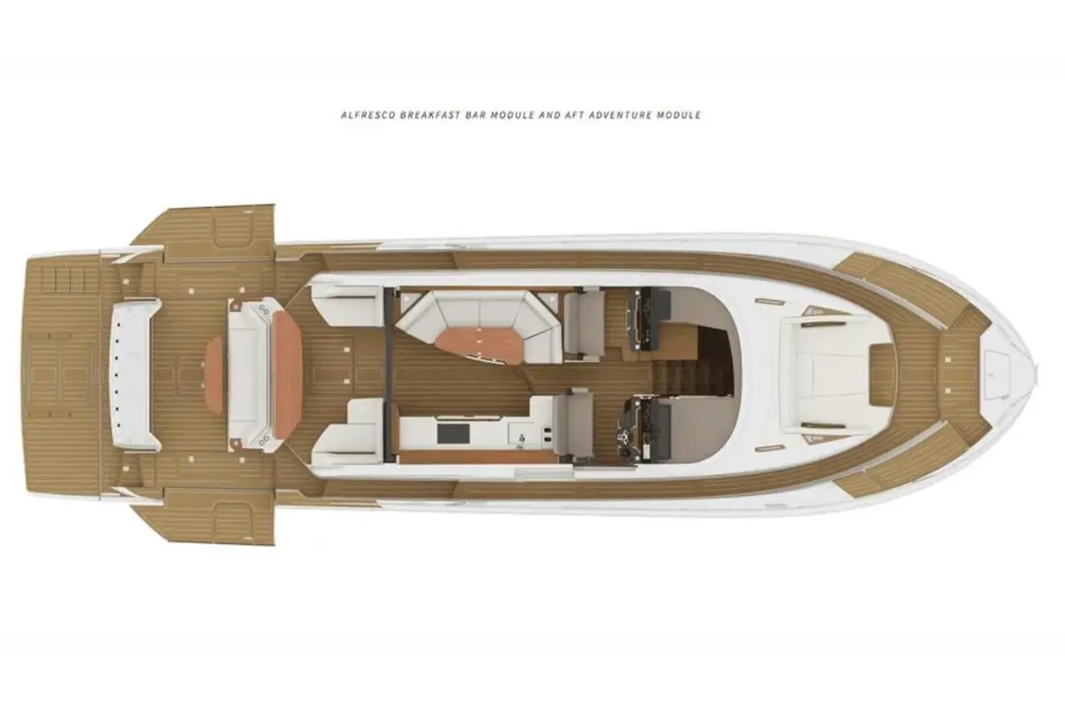 Alfresco breakfast bar module and Aft adventure module