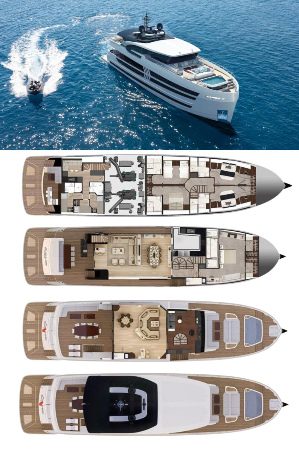 Lazzara UHV 100 (a 100 Ft. Yacht Floor Plan and Design)