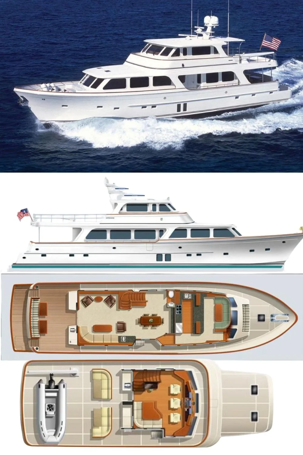 Offshore Yachts 85 Voyager (84 Ft. Yacht Floor Plan and Design)