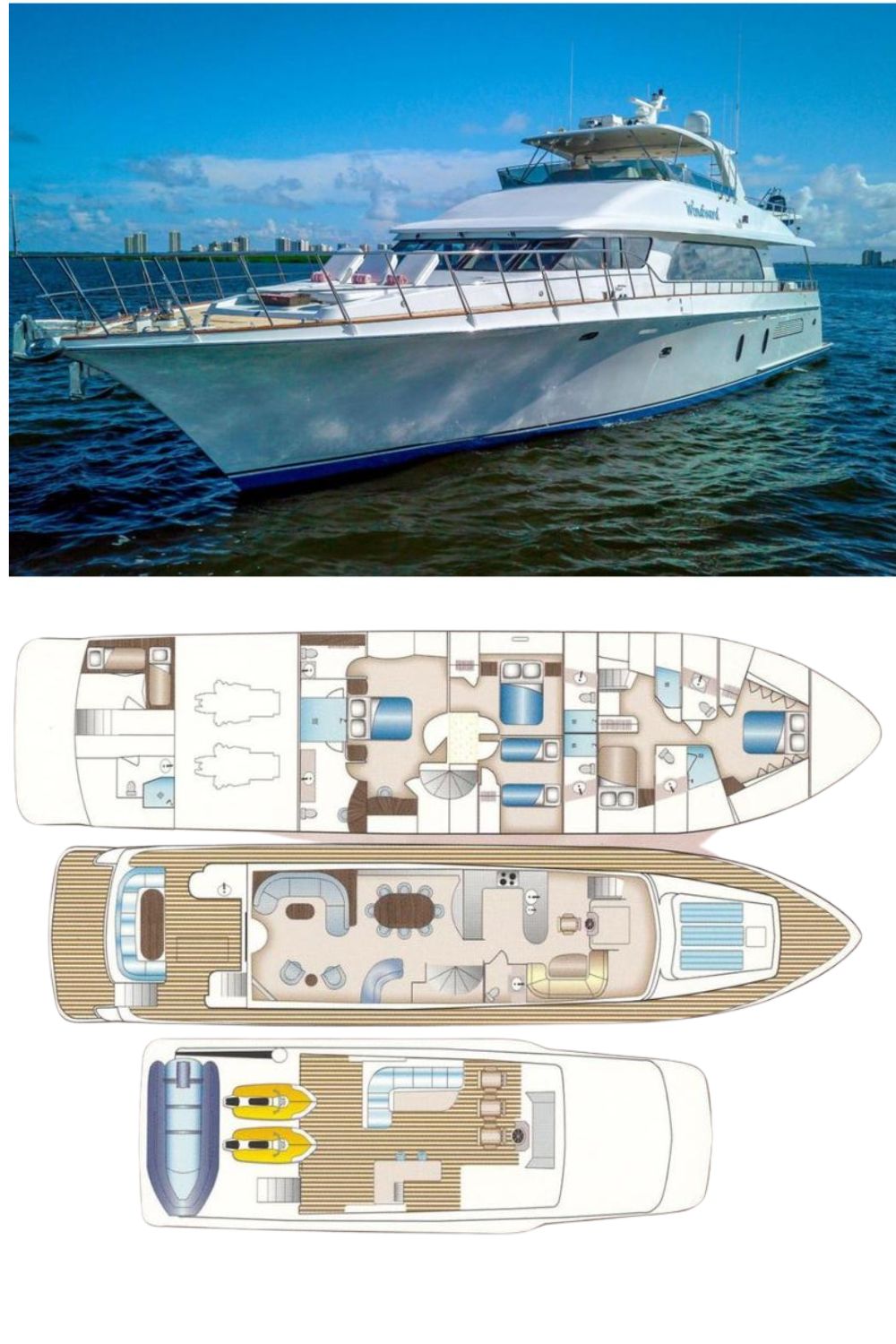 2006 Cheoy Lee Bravo 90 (a 90 Ft. Yacht Floor Plan and Design)