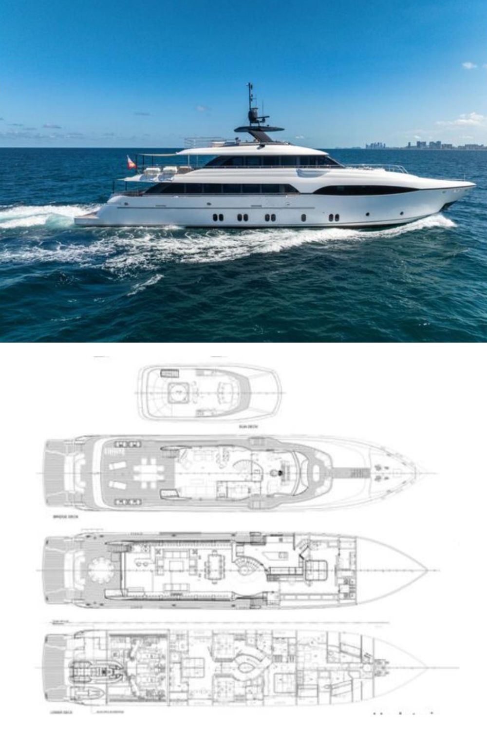 2015 Moonen Royal Denship 120 (a 121 Ft. Yacht Floor Plan and Design)