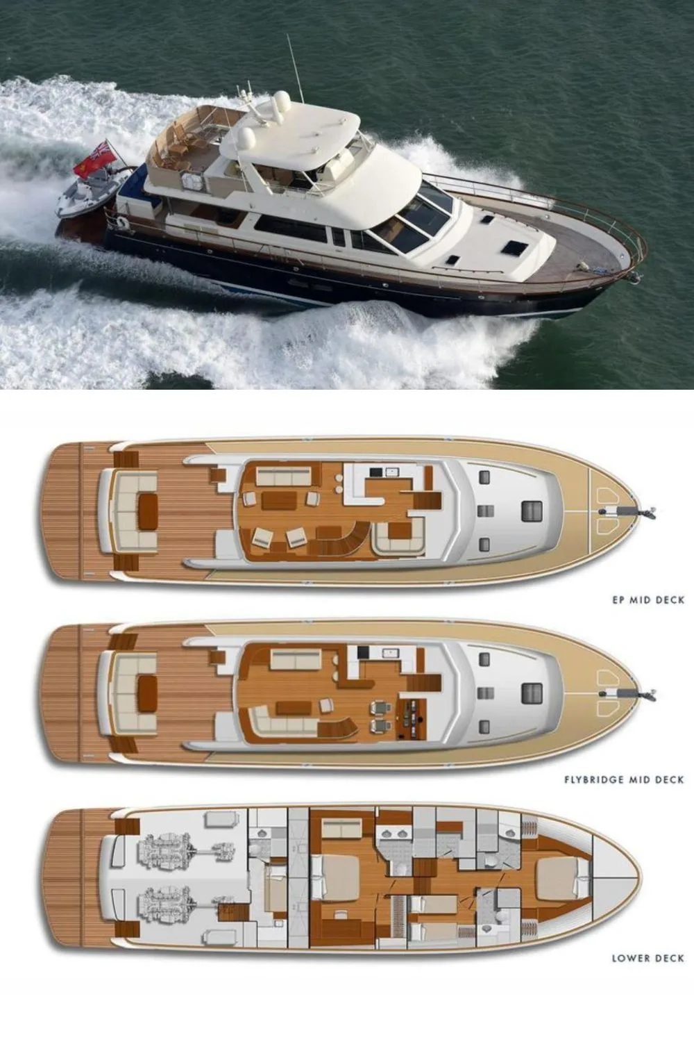 2024 Hunt Yachts Ocean 76 Flybridge (82 Ft. Yacht Floor Plan and Design)