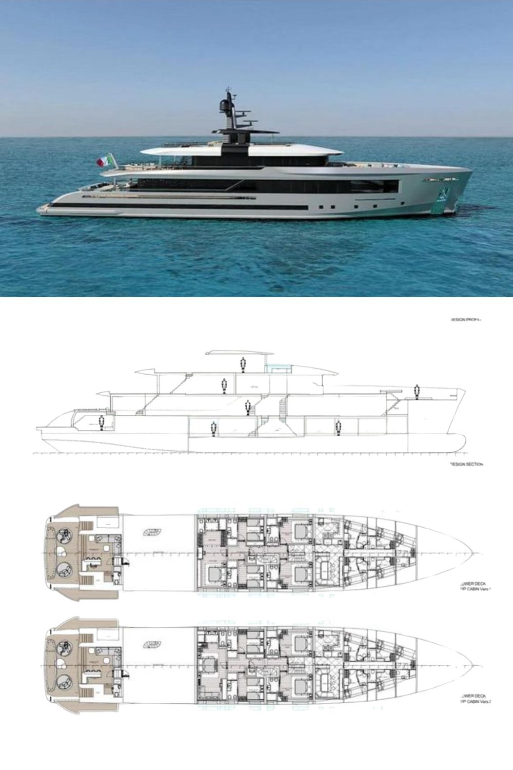 2024 Inace Aventura 164 (a 164 Ft. Yacht Floor Plan and Design)