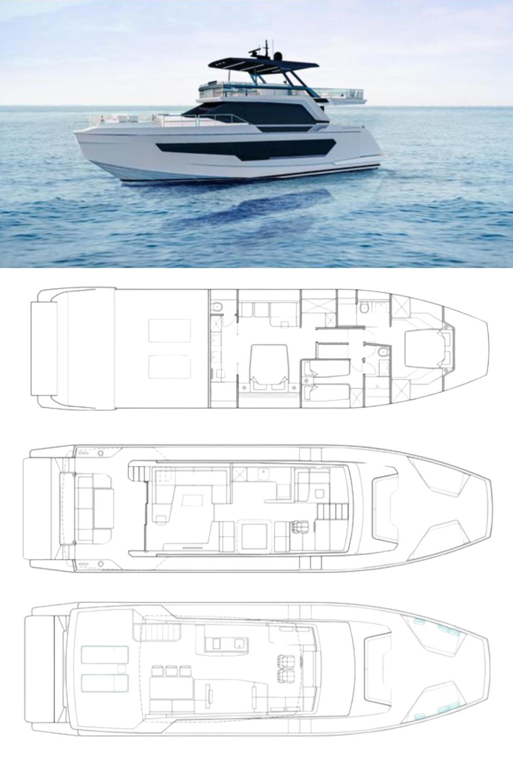 2024 Ladenstein 60 (a 63 Ft. Yacht Floor Plan and Design)