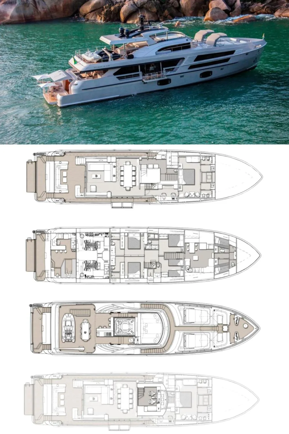 2024 MCP 106 LE (a 106 Ft. Yacht Floor Plan and Design)