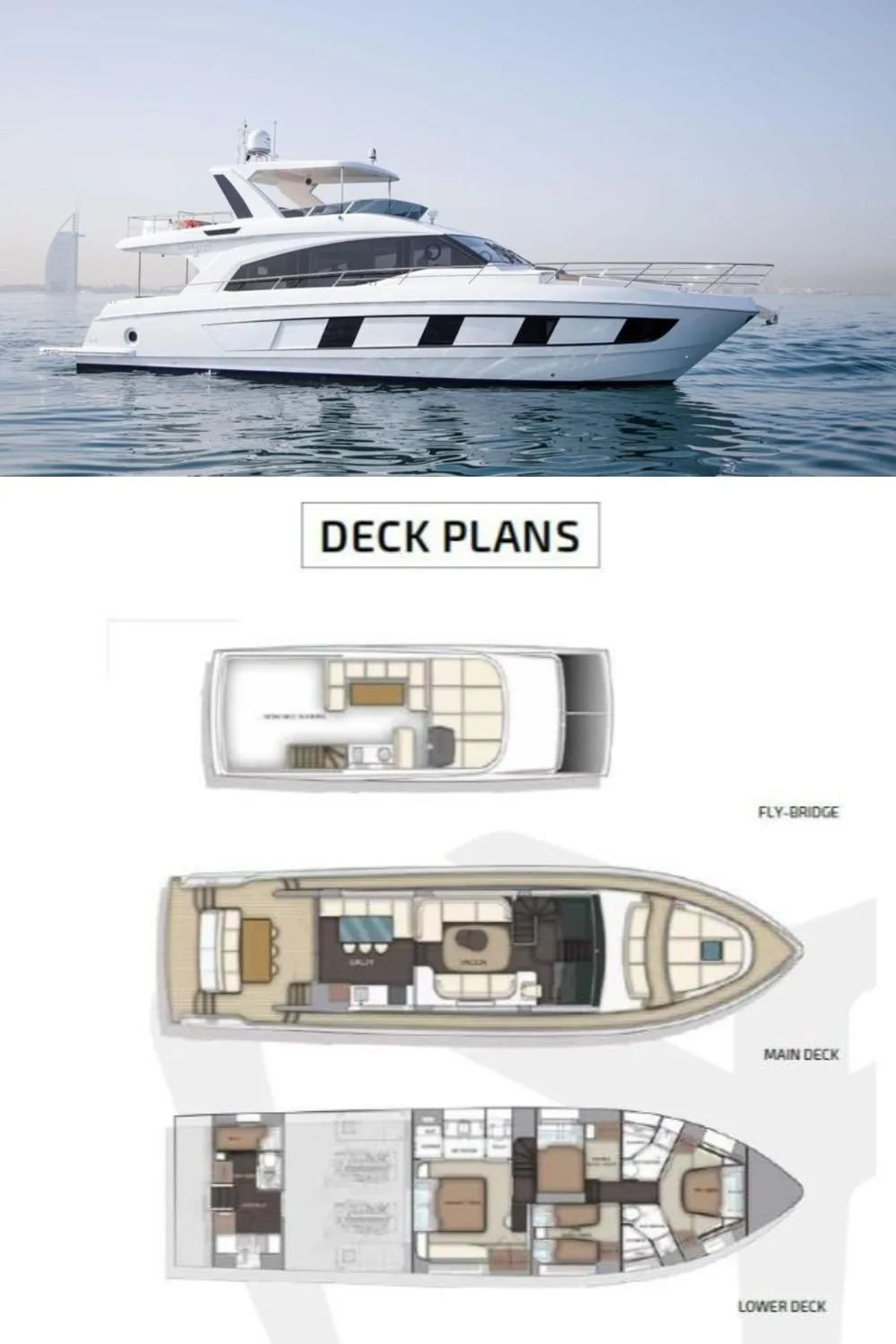 2024 Majesty 62 (a 62 Ft. Yacht Floor Plan and Design)