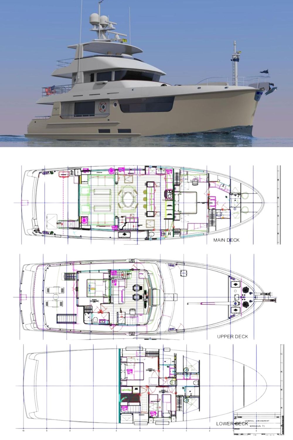 2024 Nordhavn 71 (a 71 Ft. Yacht Floor Plan and Design)