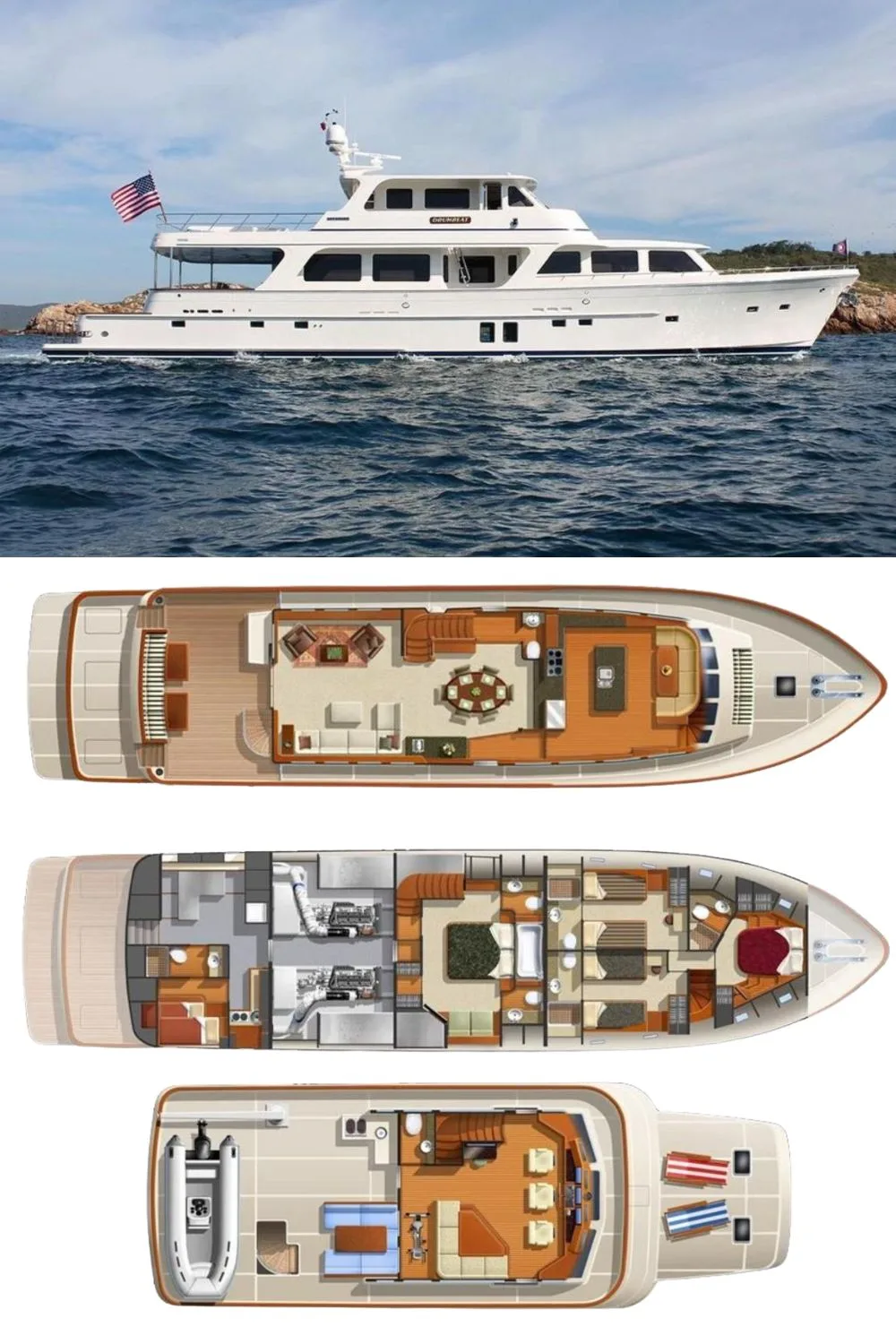 2024 Offshore Yachts 90 Voyager (a 90 Ft. Yacht Floor Plan and Design)