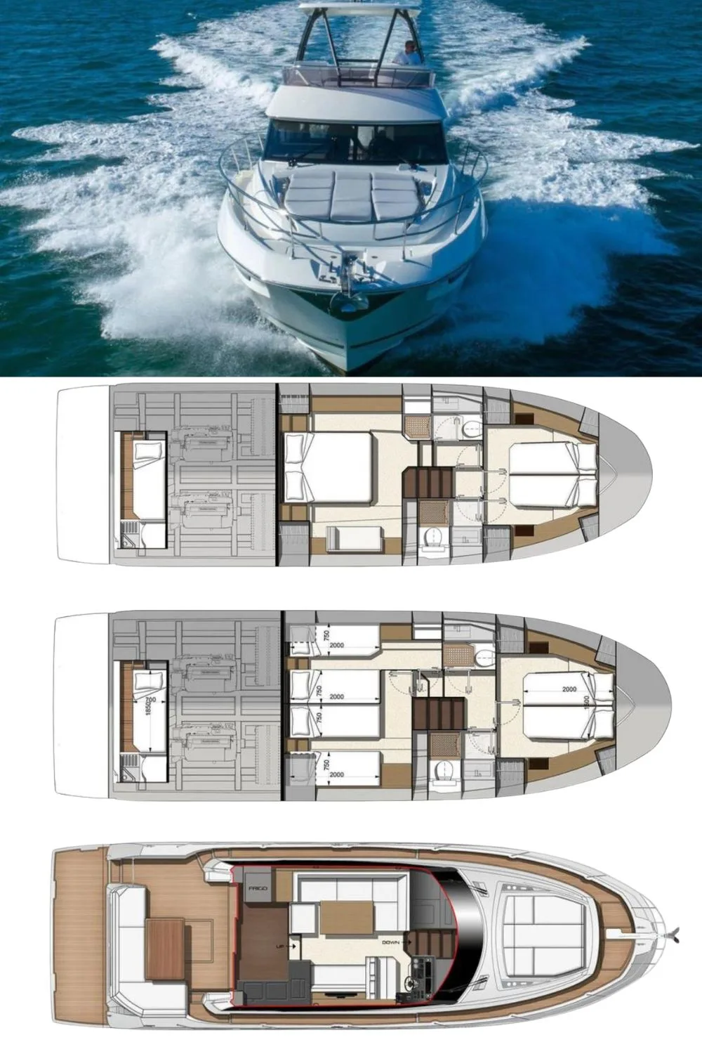 2024 Prestige 460 (a 46 Ft. Yacht Floor Plan and Design)