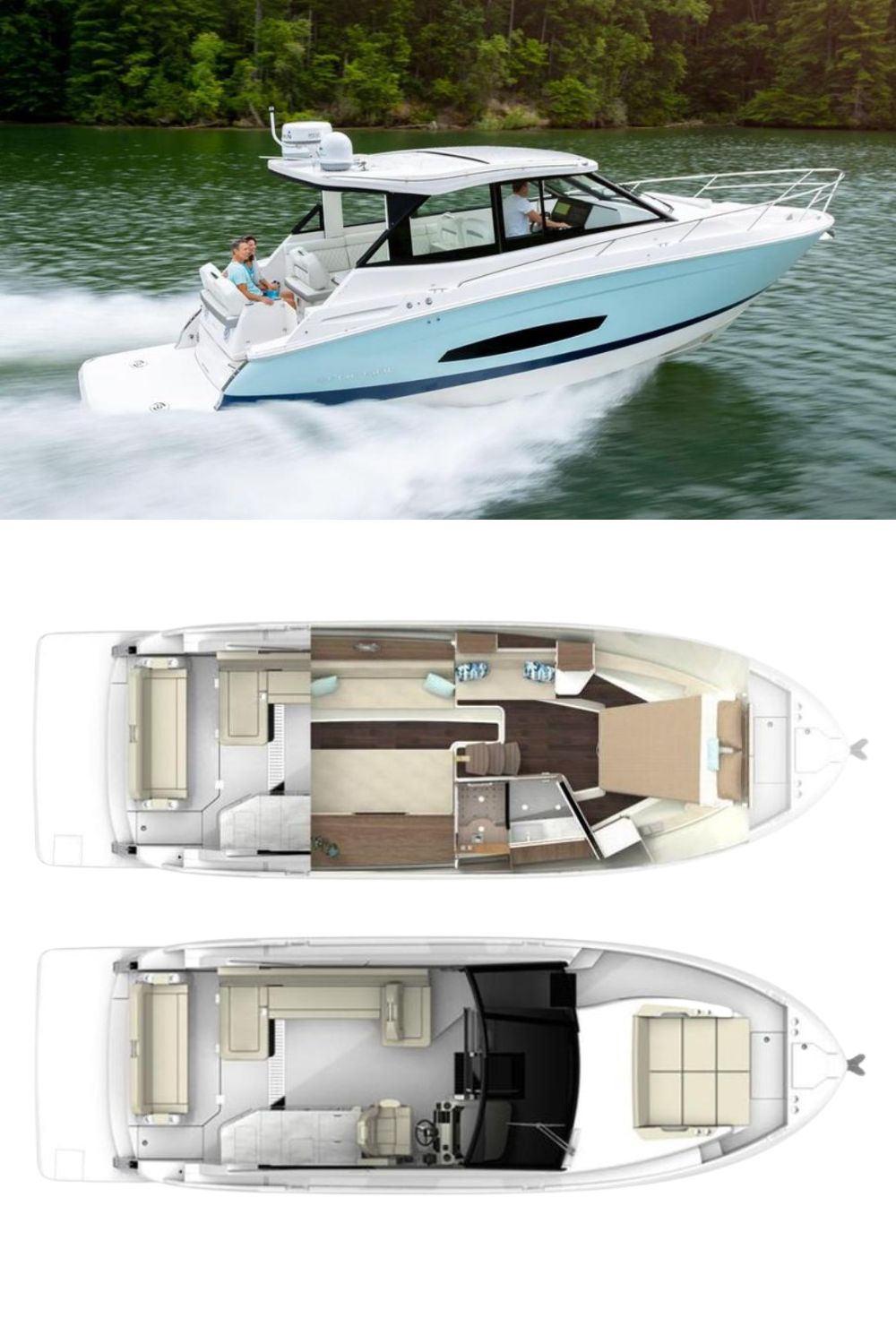 2024 Regal 36 Grande Coupe (a 37 Ft. Yacht Floor Plan and Design)