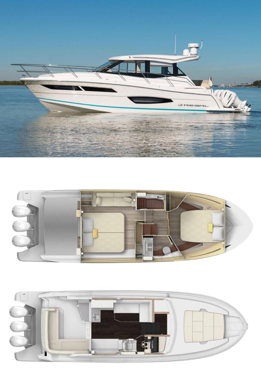 2024 Regal 38 XO (a 39 Ft. Yacht Floor Plan and Design)