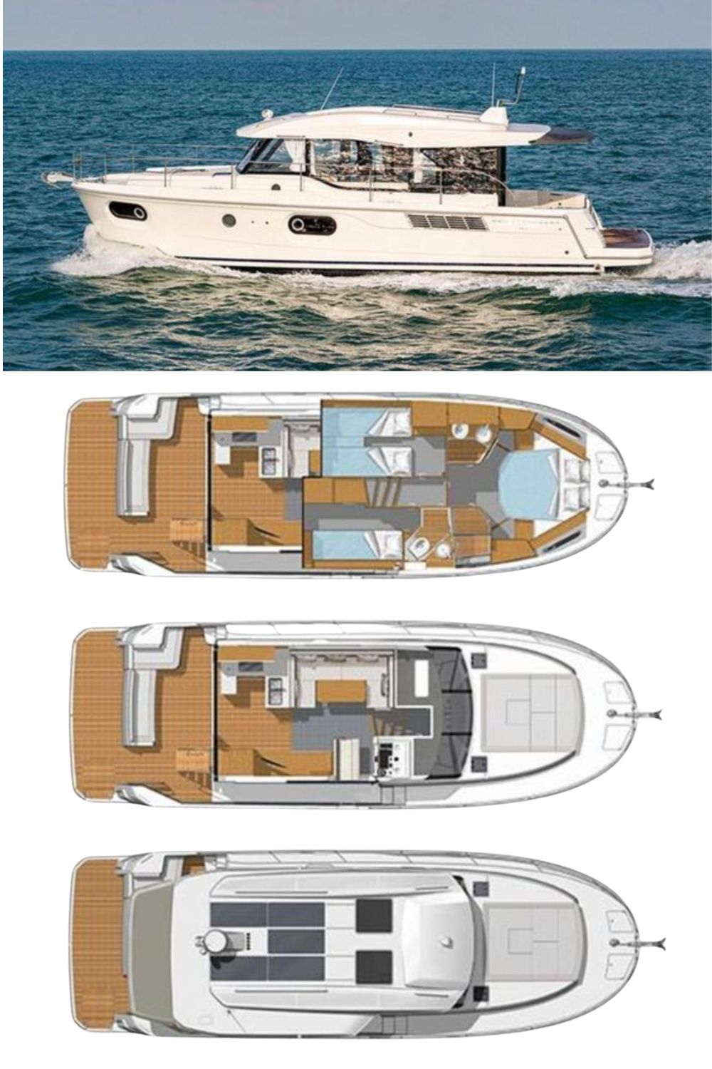 2025 Beneteau Swift Trawler 41 Sedan (a 44 Ft. Yacht Floor Plan and Design)