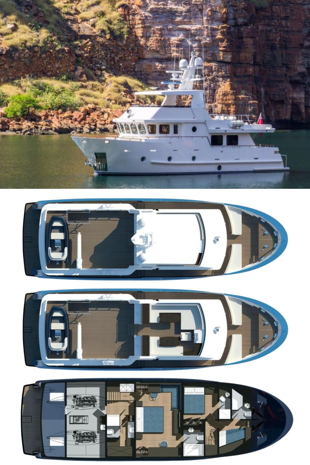 2025 Bering 65 (a 65 Ft. Yacht Floor Plan and Design)