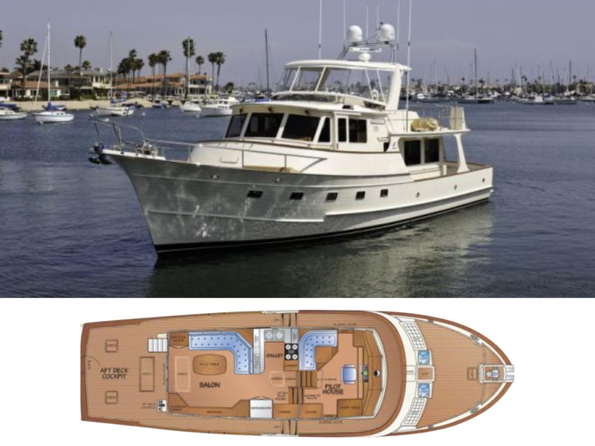 2025 Fleming 55 Pilothouse (a 55 Ft. Yacht Floor Plan and Design ...