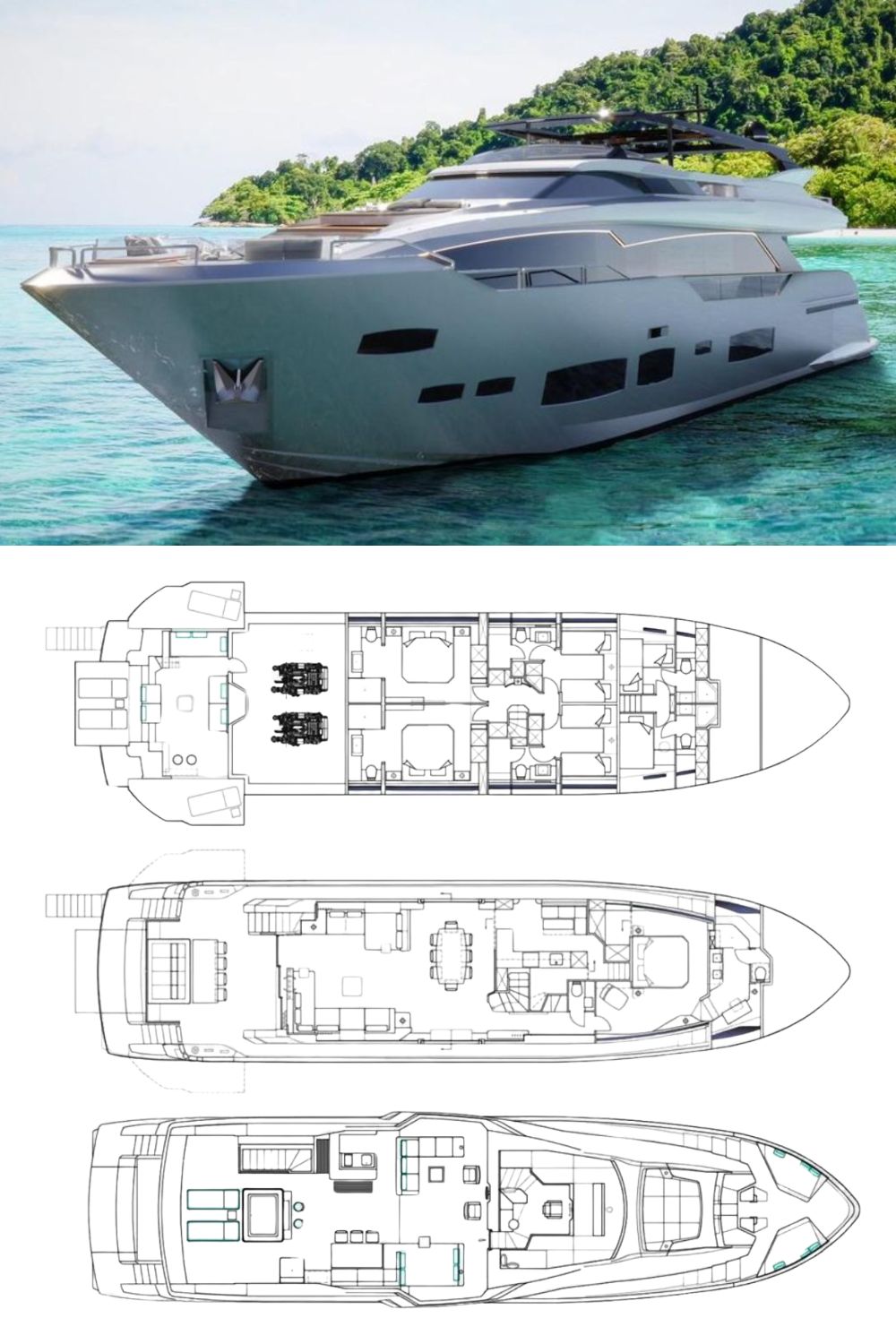 2025 Ladenstein L88 (88 Ft. Yacht Floor Plan and Design)