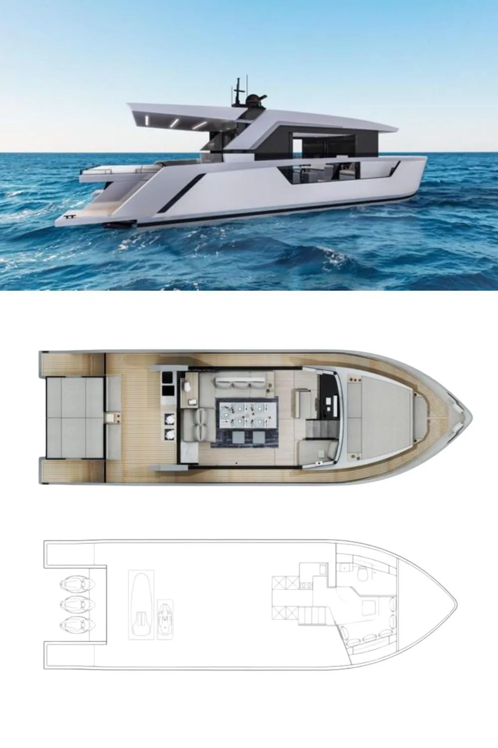 2025 Ladenstein La Motion 48 (a 50 Ft. Yacht Floor Plan and Design)