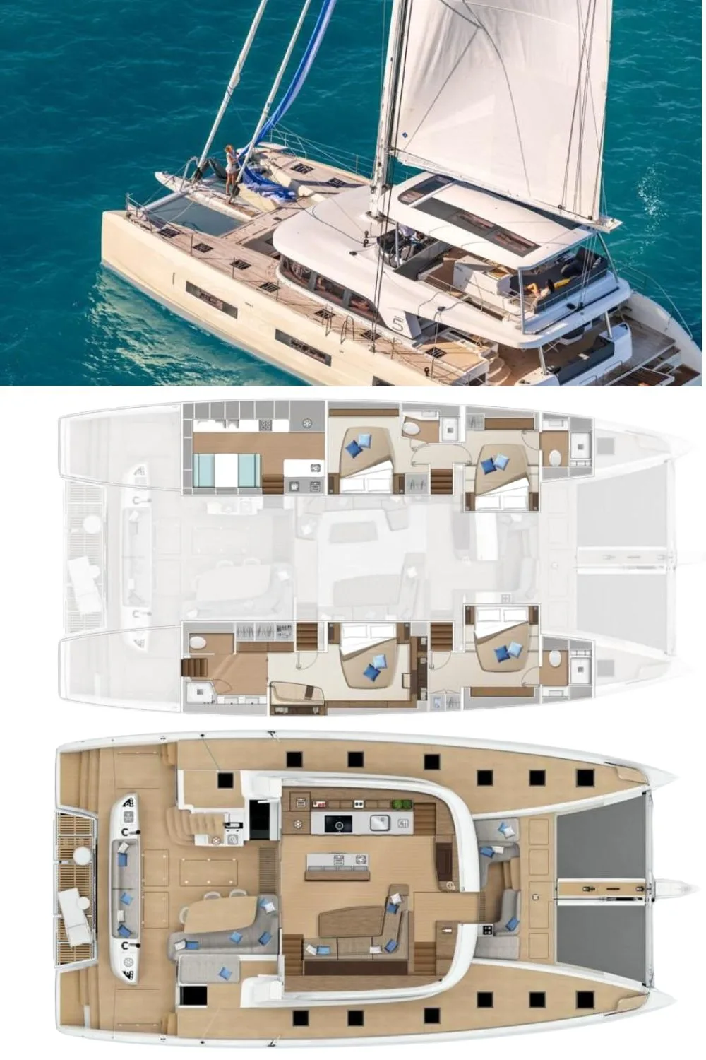 2025 Lagoon SIXTY 5 (a 67 Ft. Yacht Floor Plan and Design)