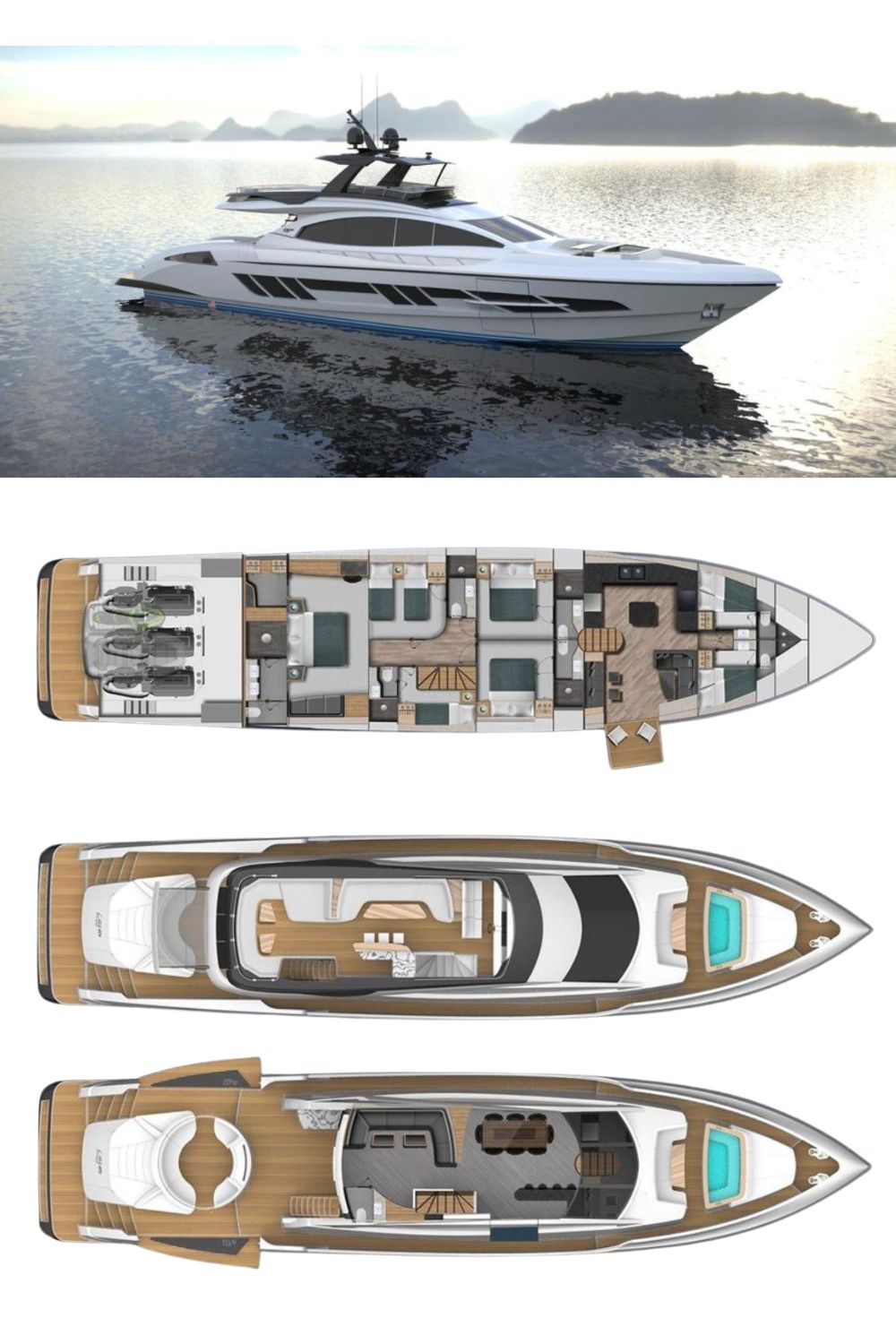 2025 Lazzara LSY 95 (a 95 Ft. Yacht Floor Plan and Design)