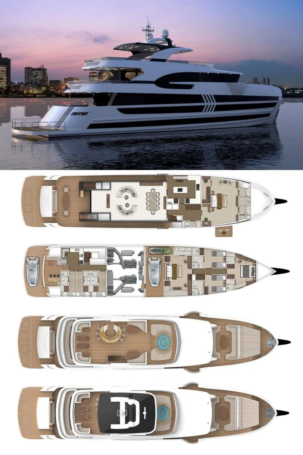 2025 Lazzara UHV 125 (a 125 Ft. Yacht Floor Plan and Design)