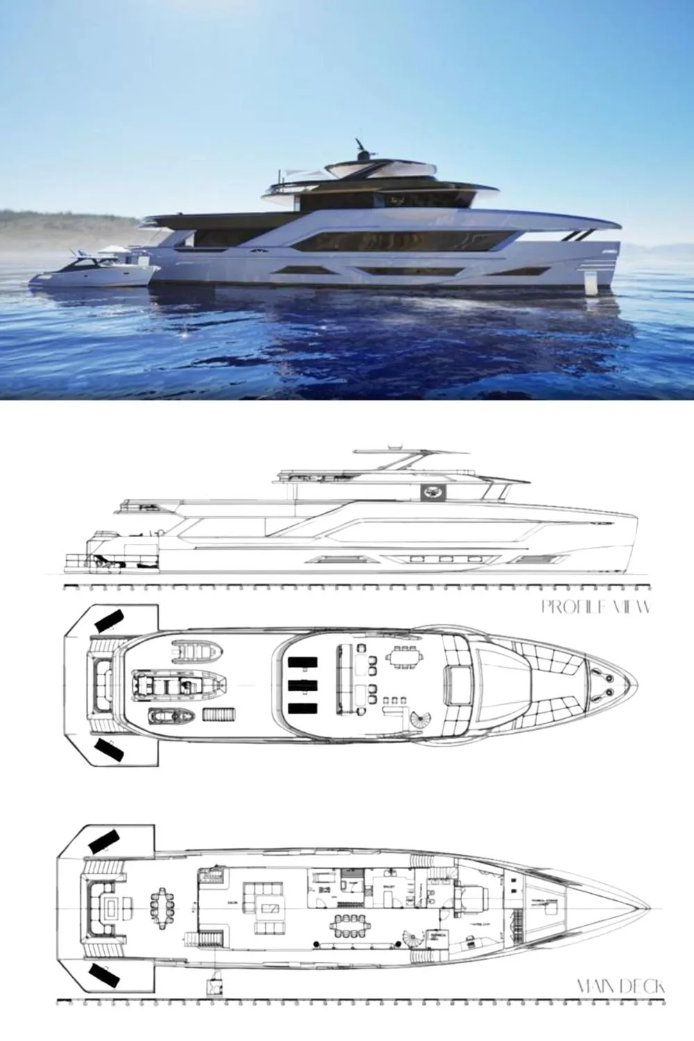 2025 Naval Yachts LXT140 (a 140 Ft. Yacht Floor Plan and Design)