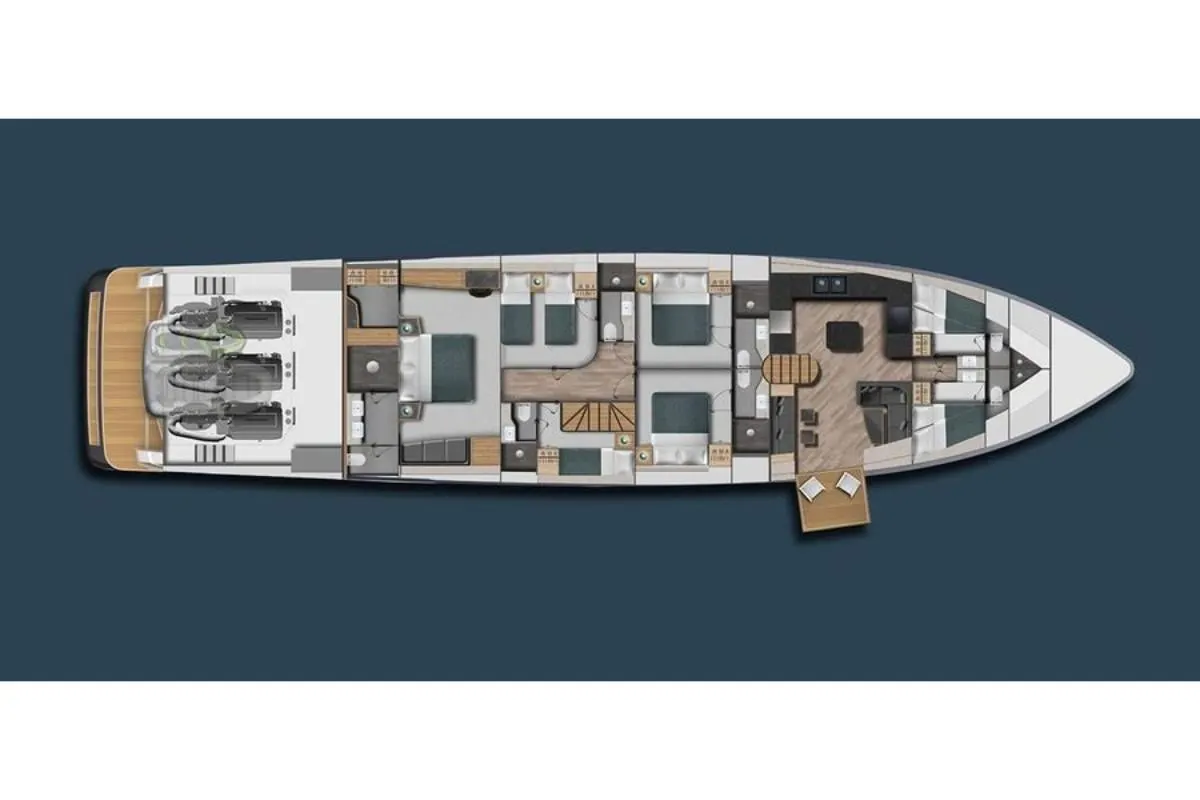 2025 Lazzara LSY 95 (a 95 Ft. Yacht Floor Plan and Design) - BoatBiscuit