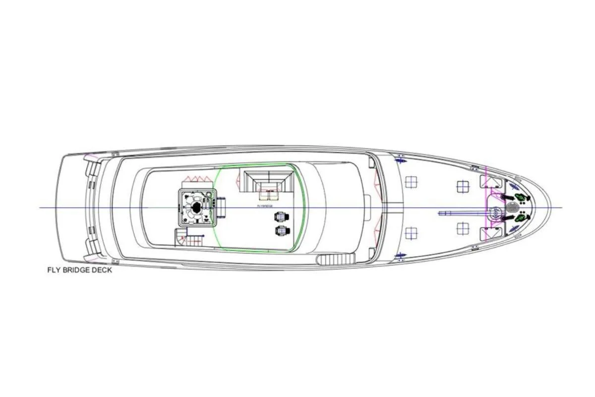 Fly bridge deck plan