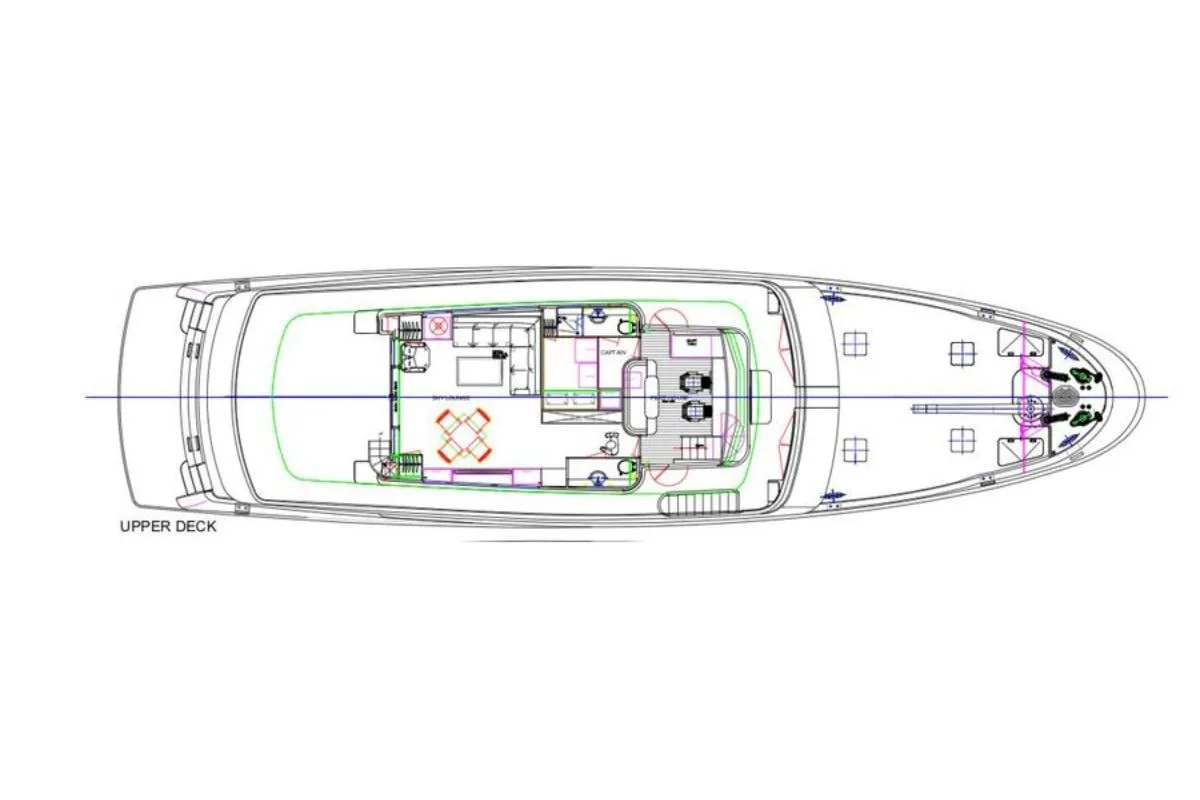 Upper deck plan