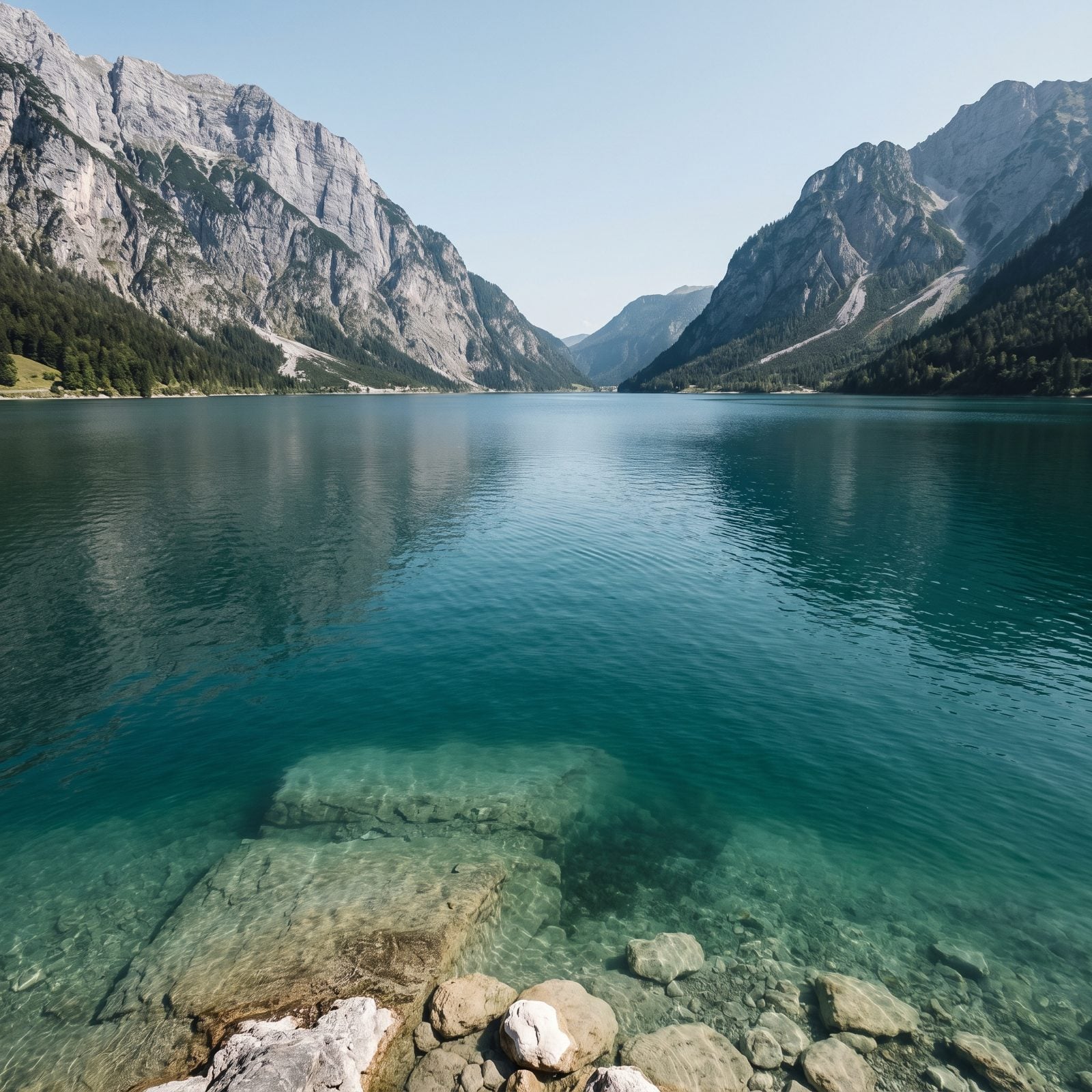 Achensee, Austria, Aquamarine Water Framed by the Karwendel Alps