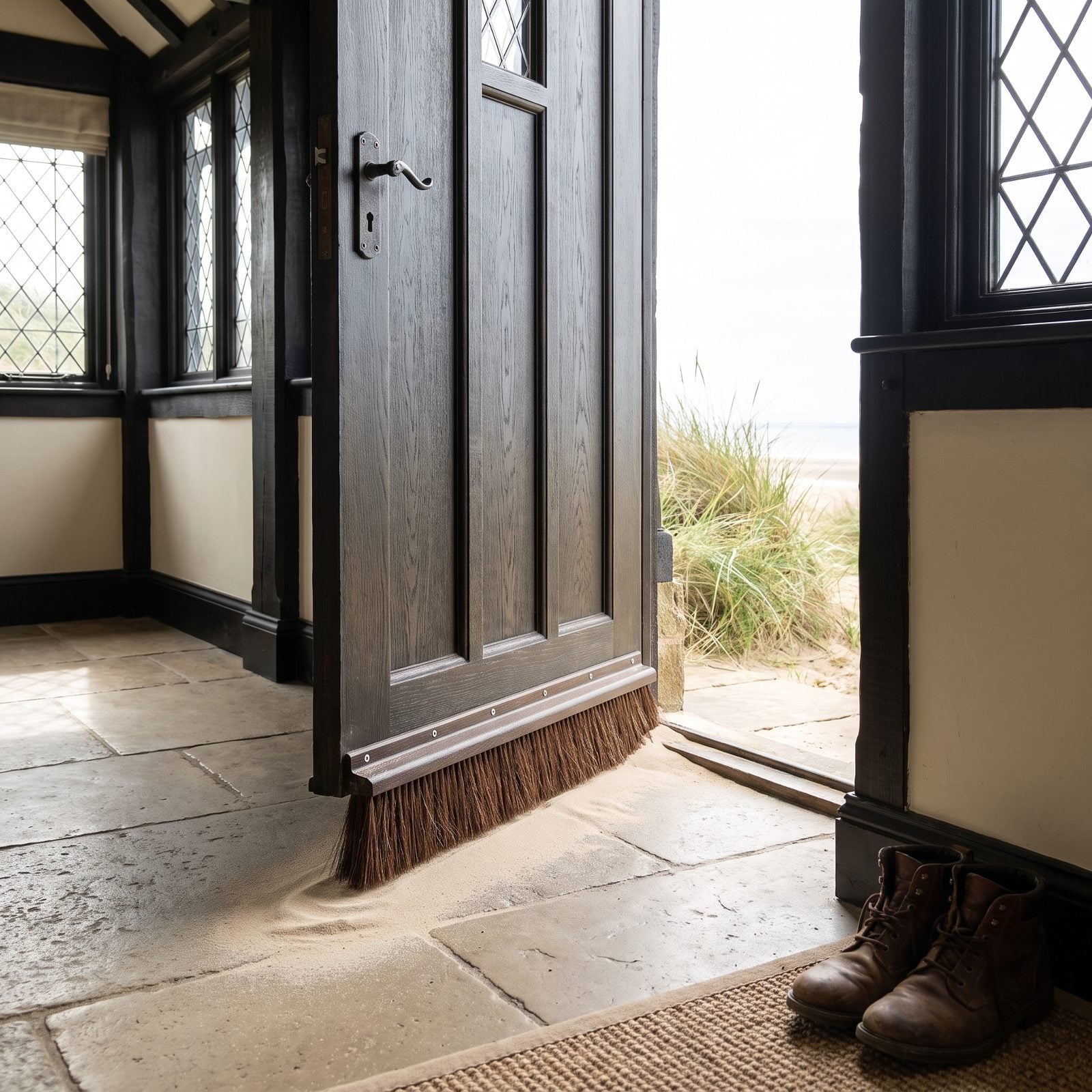 Add a Brush-Style Door Sweep to Block Windblown Sand