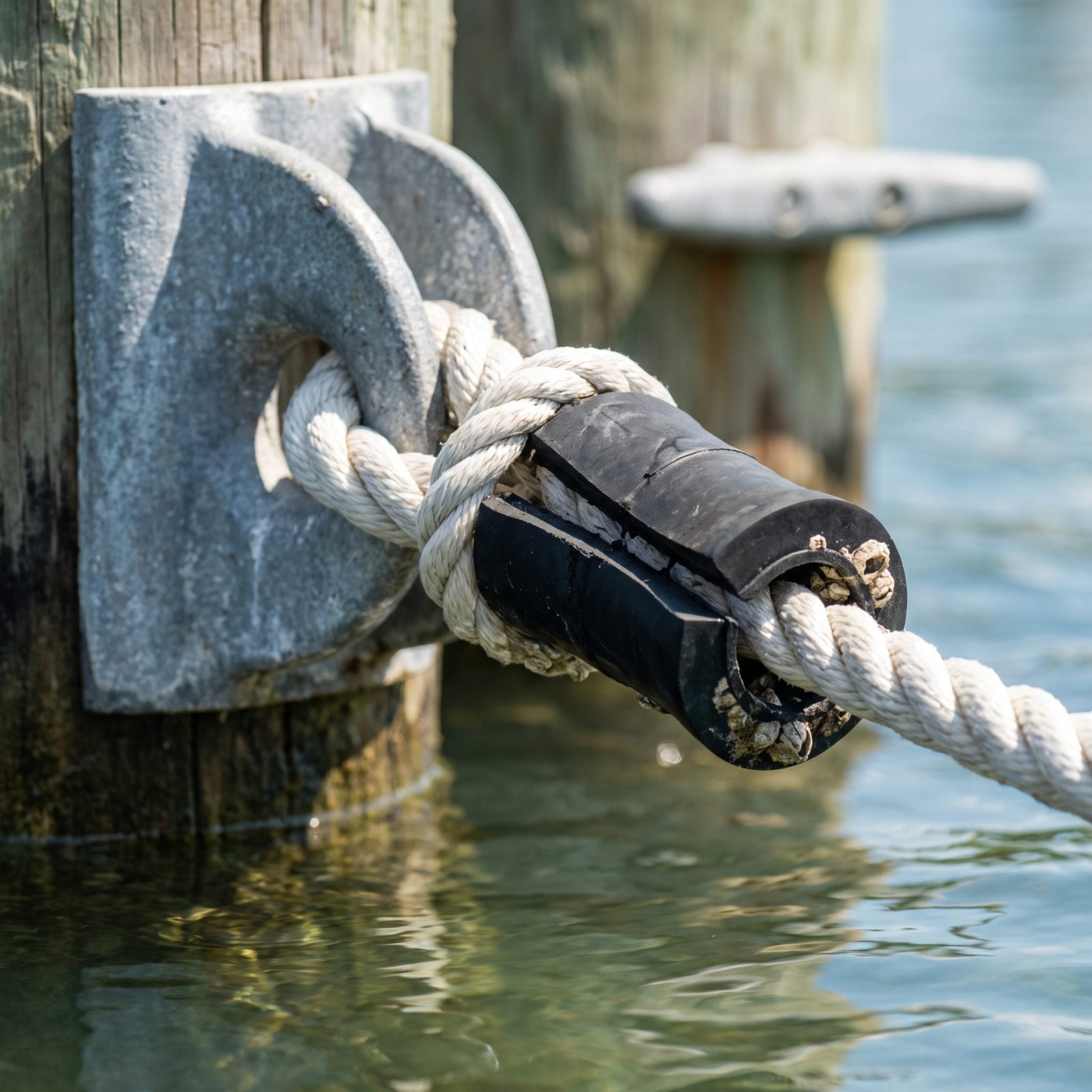 Add Chafe Guards Where Dock Lines Rub Against Hardware