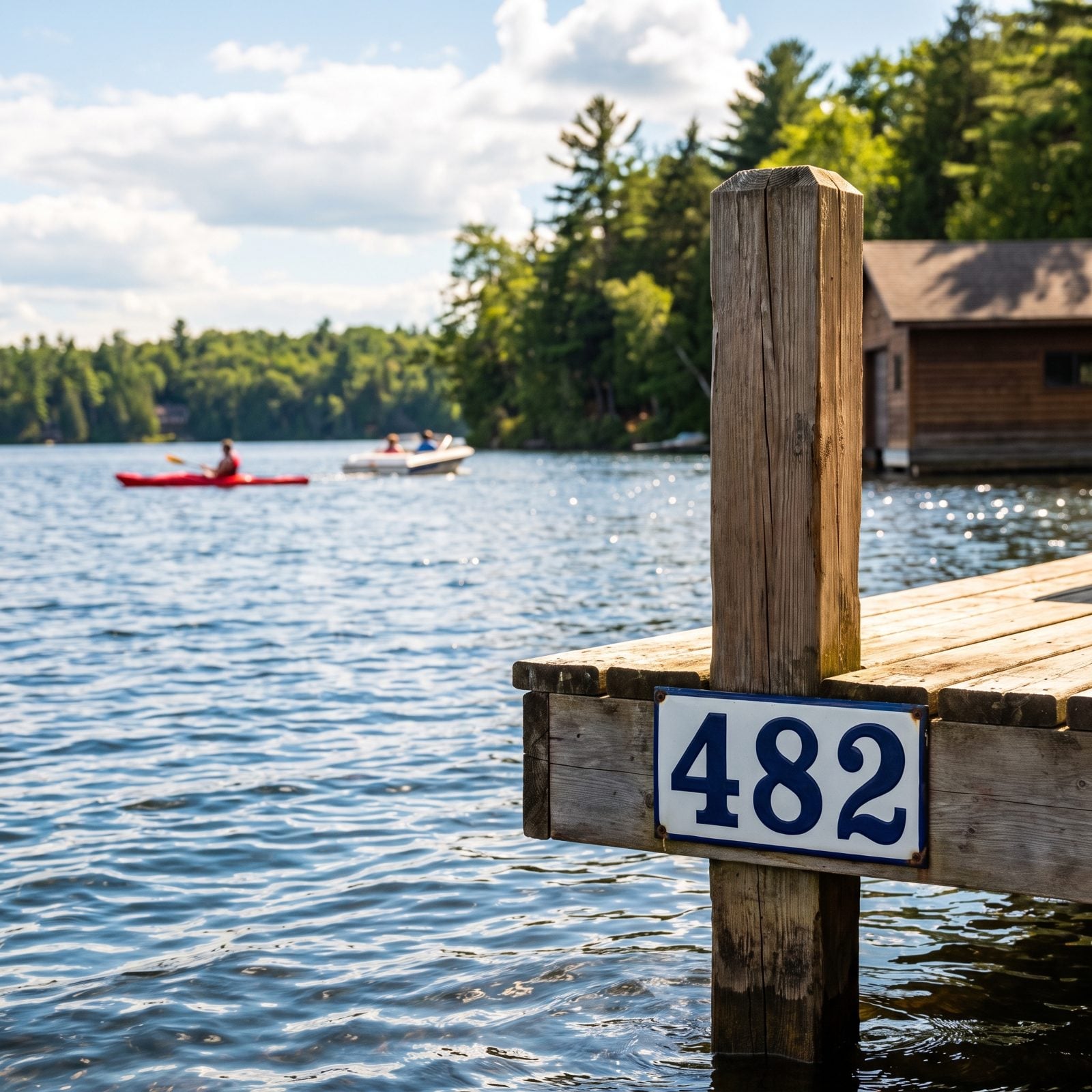 An Address Sign That Faces the Water