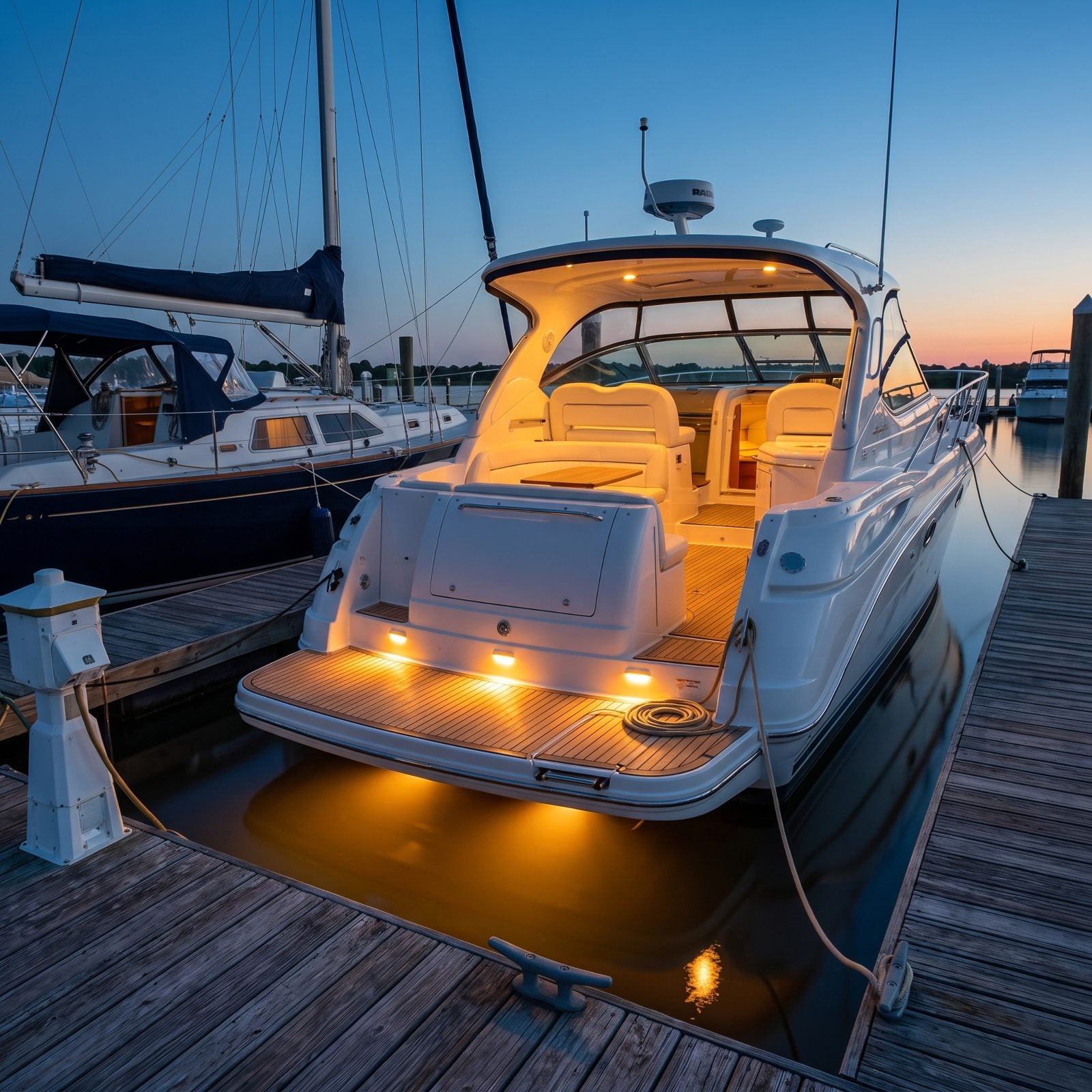 Aim Deck and Courtesy Lights Away From Neighboring Cabins