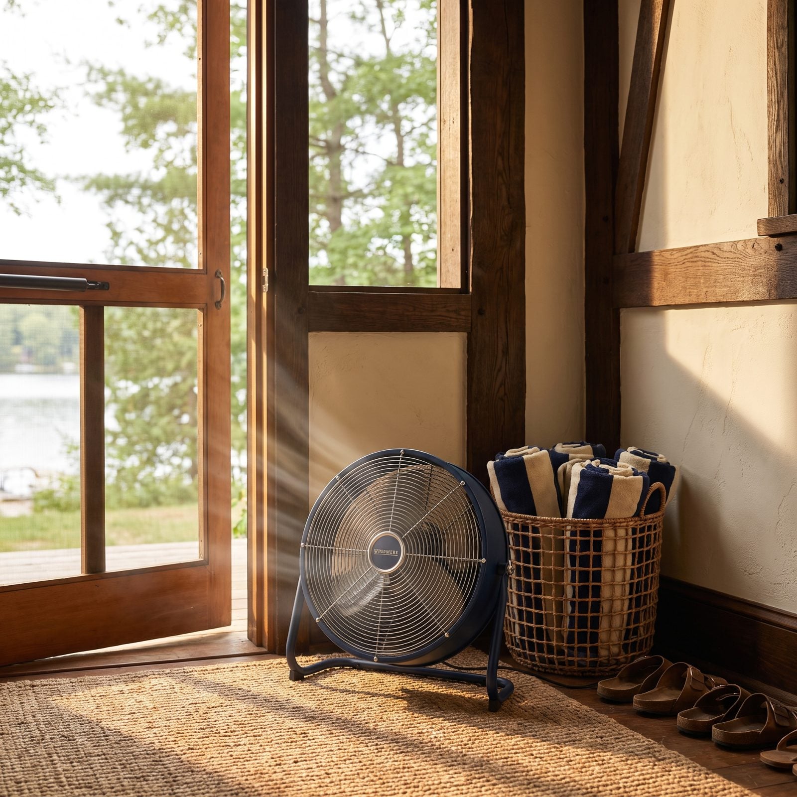 Aim a Fan Across the Entryway