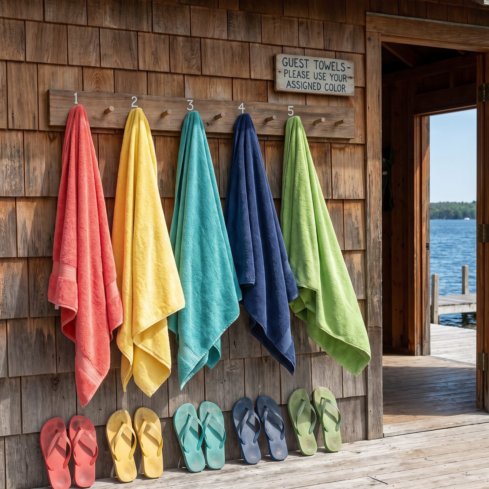 Assign Every Guest a Towel Color