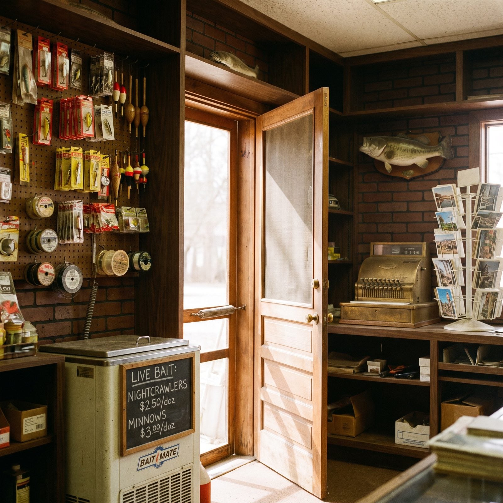 The Bait Shop With Its Screen Door and Tackle Wall