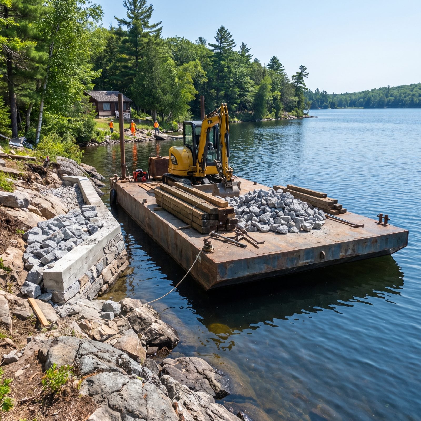 The Barge You Have to Float In Because There's No Road to Your Shoreline