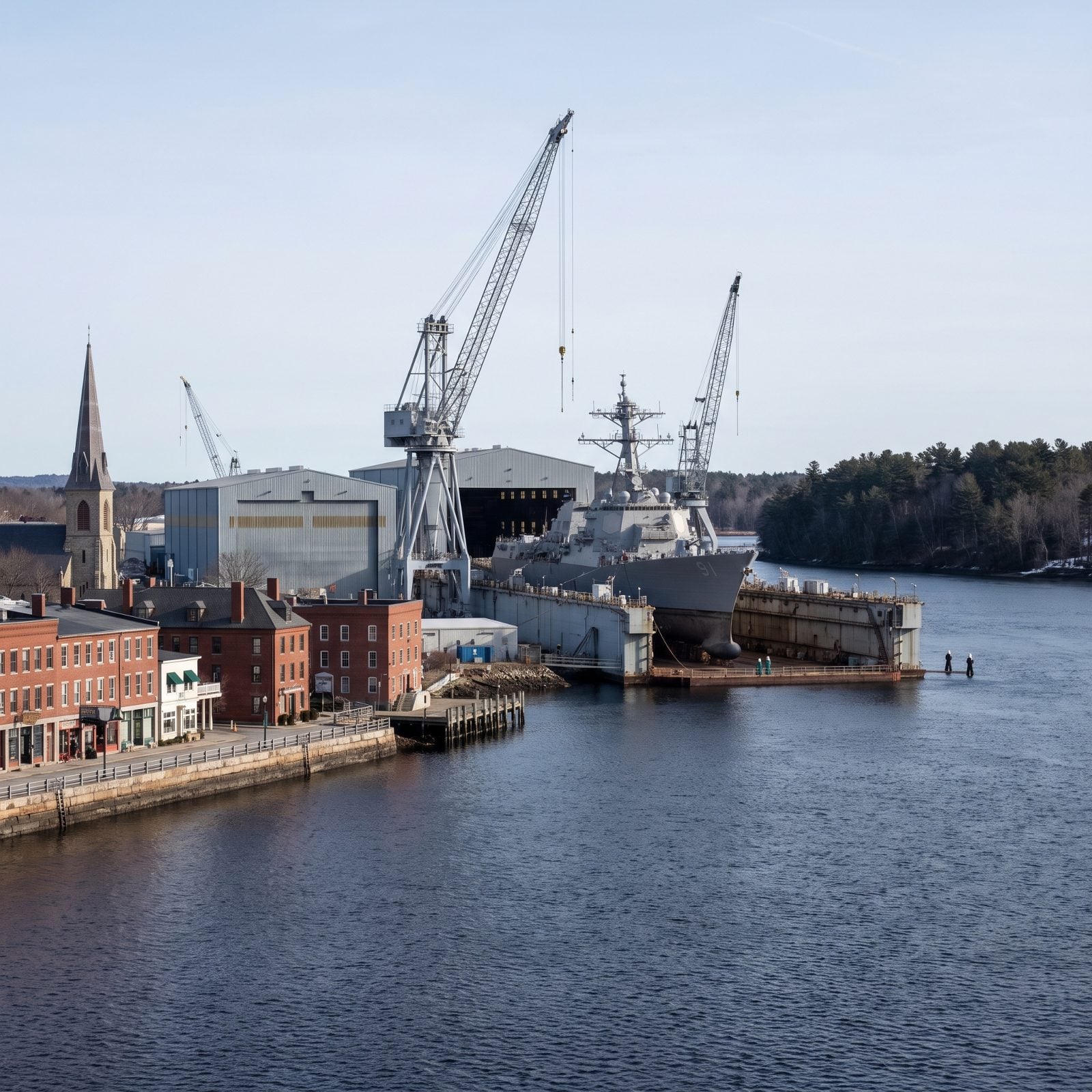 Bath, Maine: Major Shipbuilding Still Runs Beside a Working Downtown